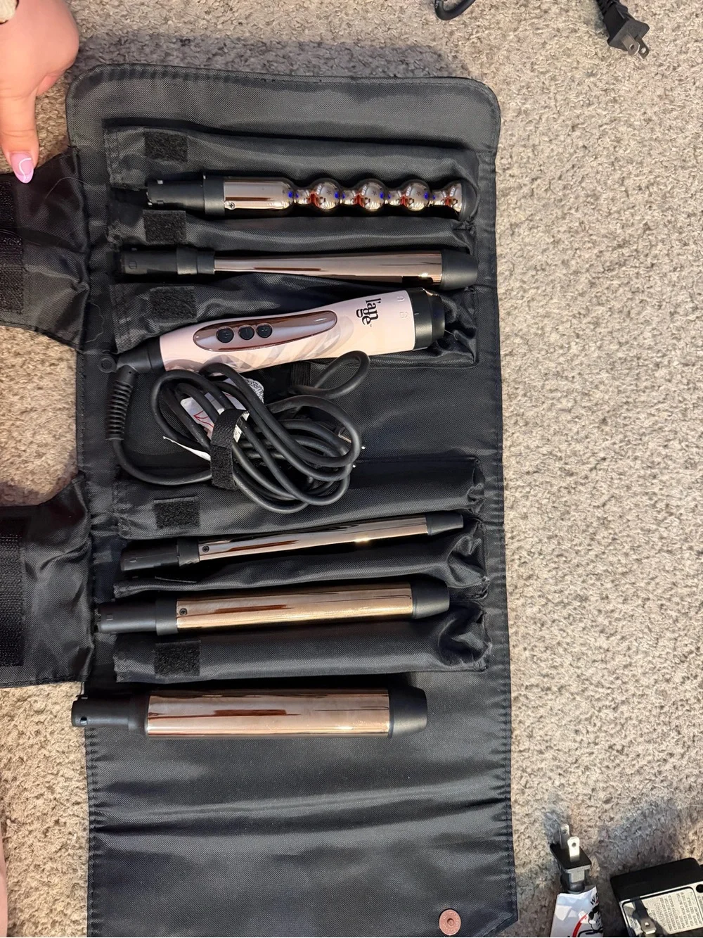 L’ange 5 Barrel Interchangeable Curling Wand Set Rose Gold